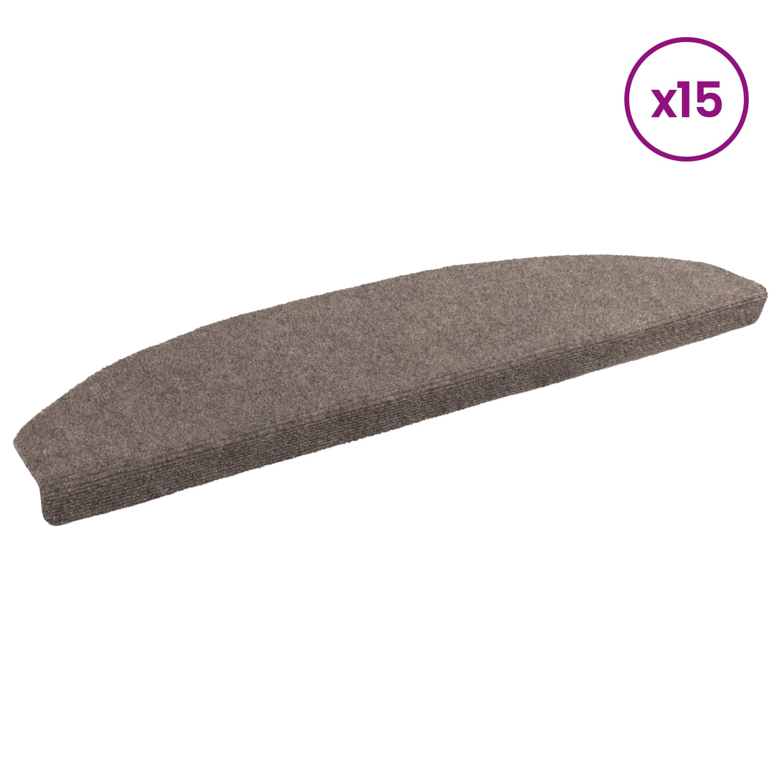 vidaXL Samoprzylepne maty na schody 15 pcs Mokka 80 x 24,5 x 3,5 cm