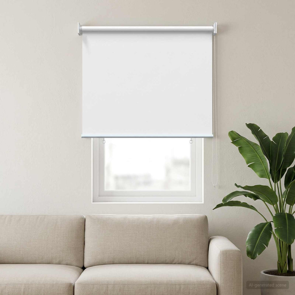 vidaXL Zewnętrzna roleta przeciwsłoneczna z ochroną UV Biały Poliester