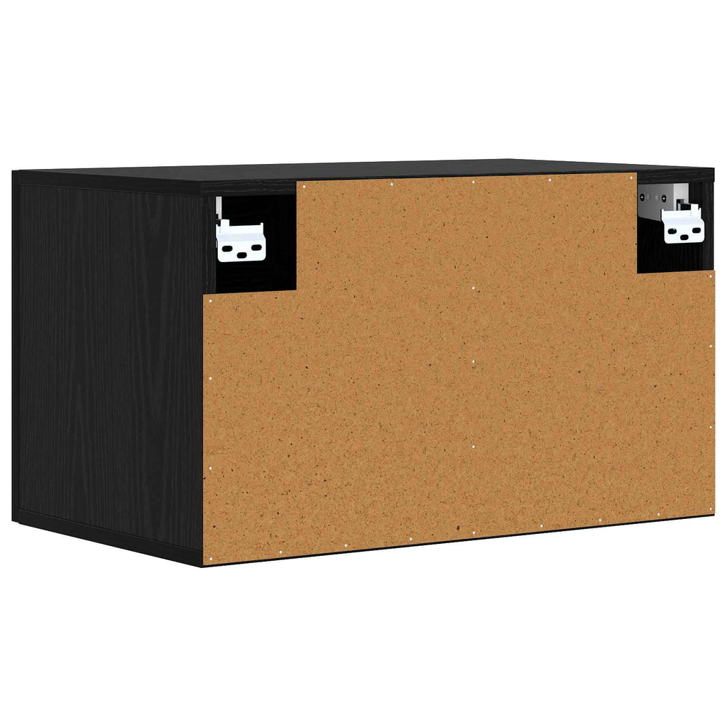 vidaXL Szafka ścienna Czarny dąb 60 x 36,5 x 35 cm Drewno inżynieryjne