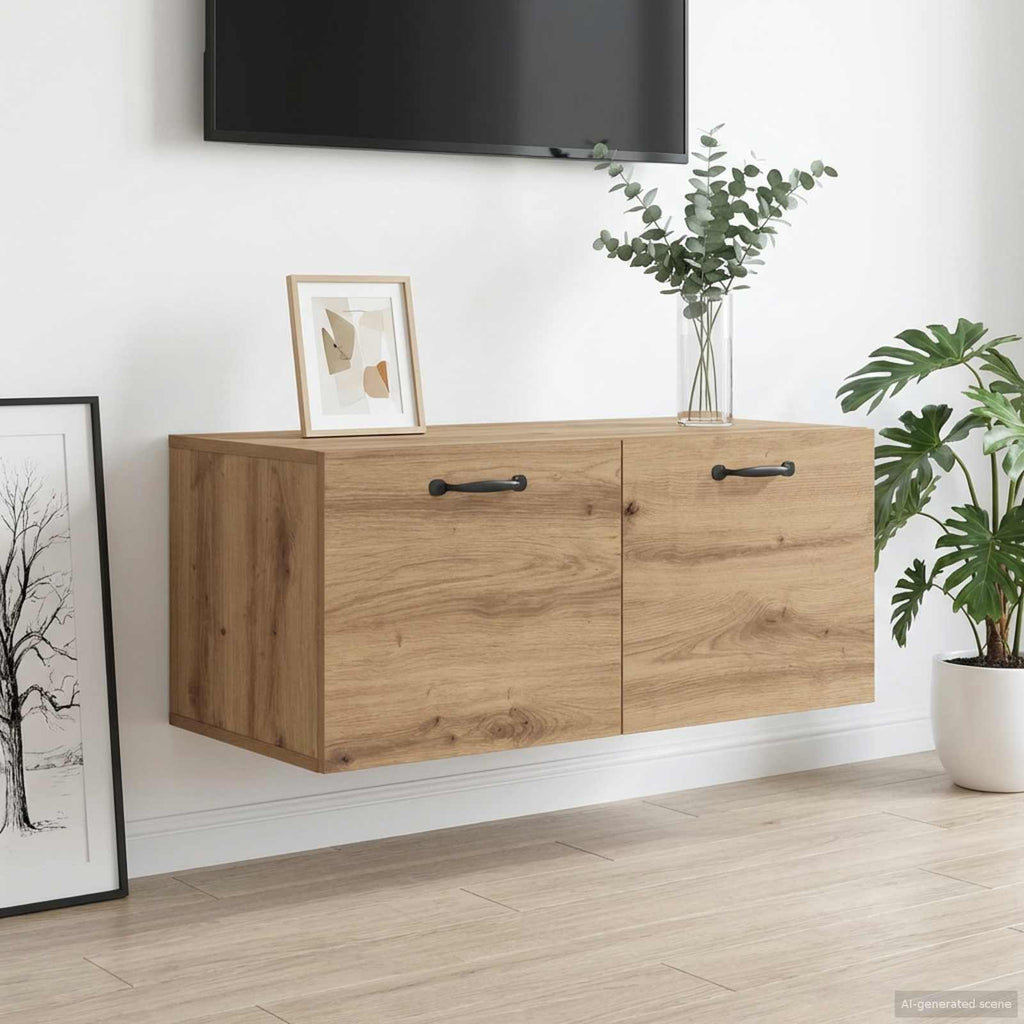 vidaXL Szafka ścienna Do montażu na ścianie Dąb artisan