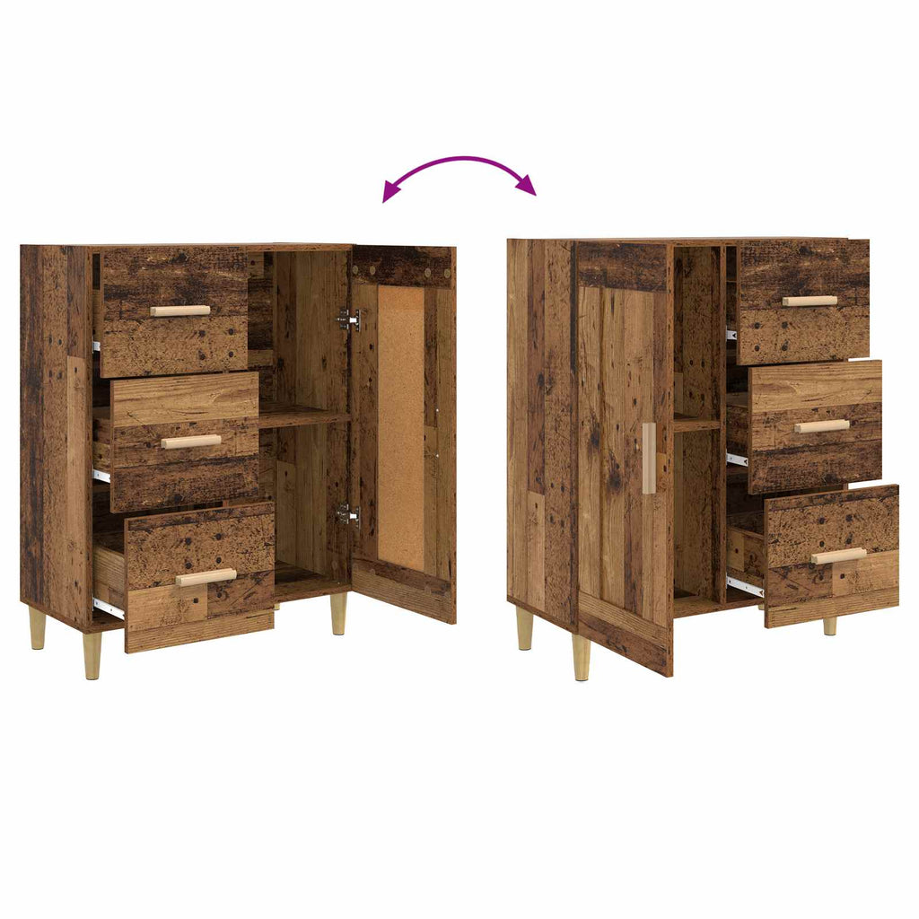 vidaXL Bufet Stare drewno 69,5 x 34 x 90 cm Drewno inżynieryjne