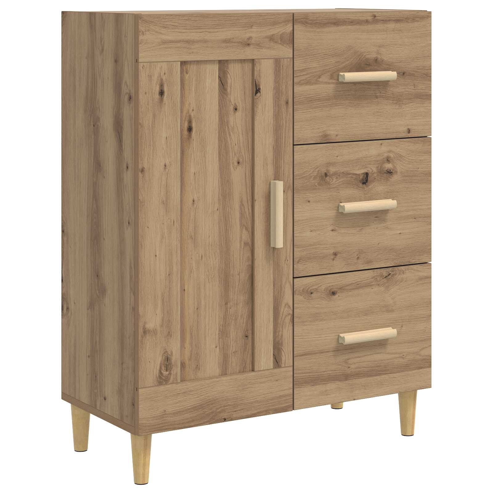 vidaXL Bufet Dąb artisan 69,5 x 34 x 90 cm Drewno inżynieryjne