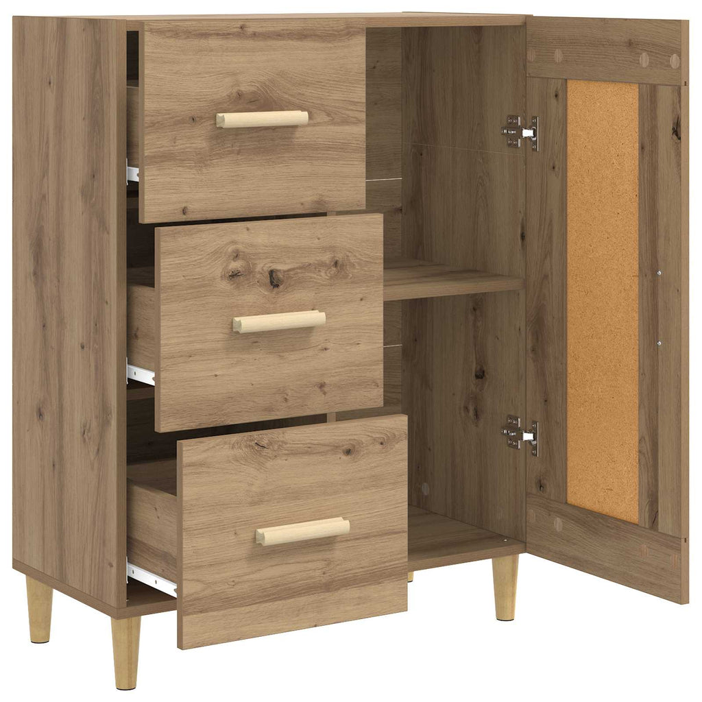 vidaXL Bufet Dąb artisan 69,5 x 34 x 90 cm Drewno inżynieryjne