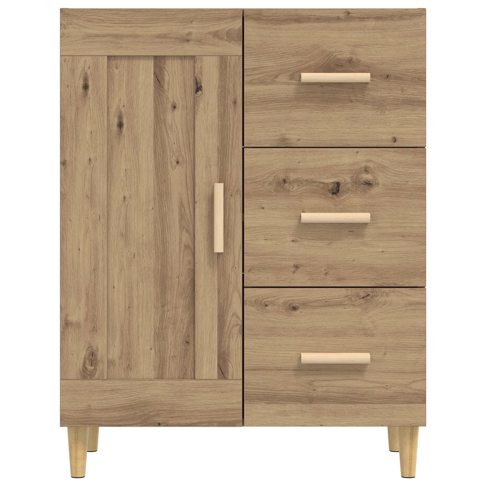 vidaXL Bufet Dąb artisan 69,5 x 34 x 90 cm Drewno inżynieryjne