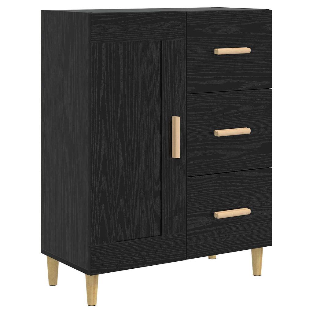 vidaXL Bufet Czarny dąb 69,5 x 34 x 90 cm Drewno inżynieryjne