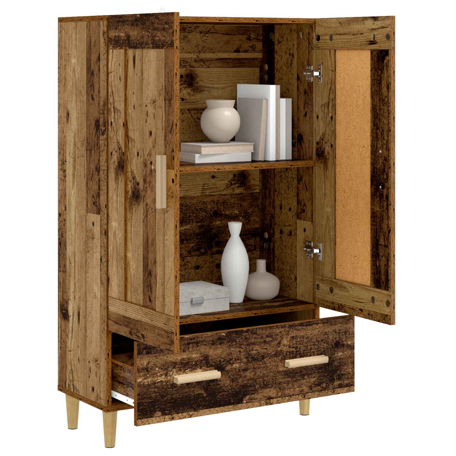 vidaXL Highboard Stare drewno 70 x 31 x 115 cm Drewno inżynieryjne