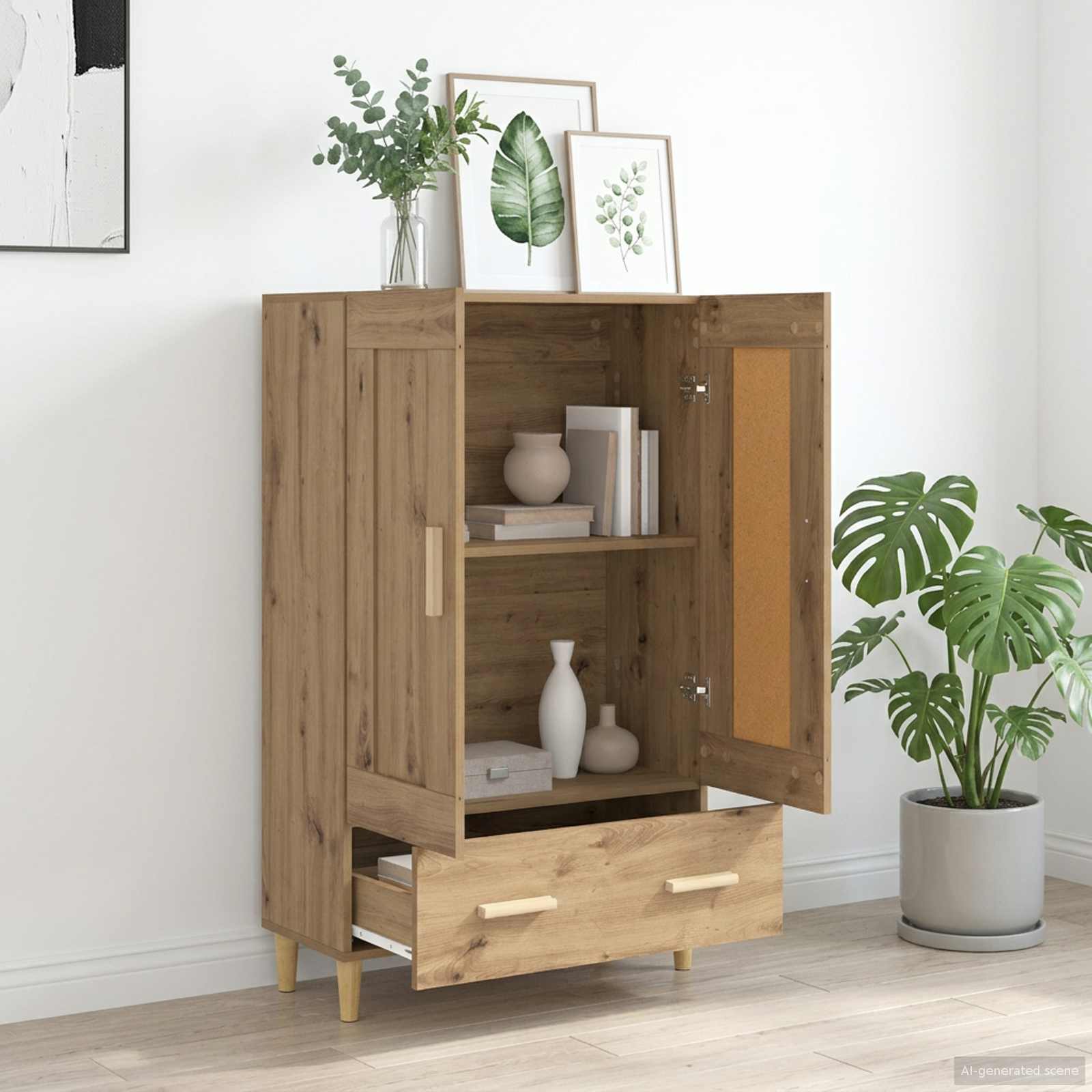 vidaXL Highboard Dąb artisan 70 x 31 x 115 cm Drewno inżynieryjne