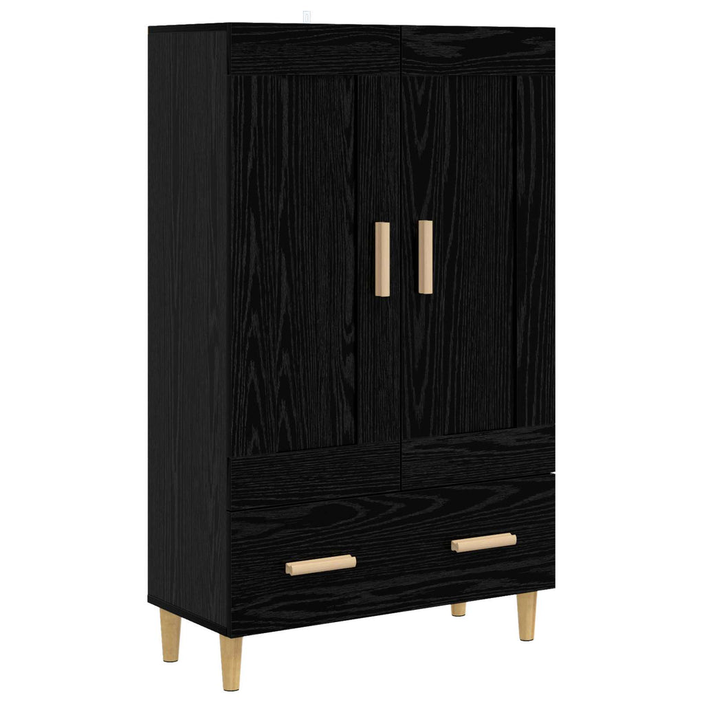 vidaXL Highboard Czarny dąb 70 x 31 x 115 cm Drewno inżynieryjne