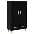 vidaXL Highboard Czarny dąb 70 x 31 x 115 cm Drewno inżynieryjne