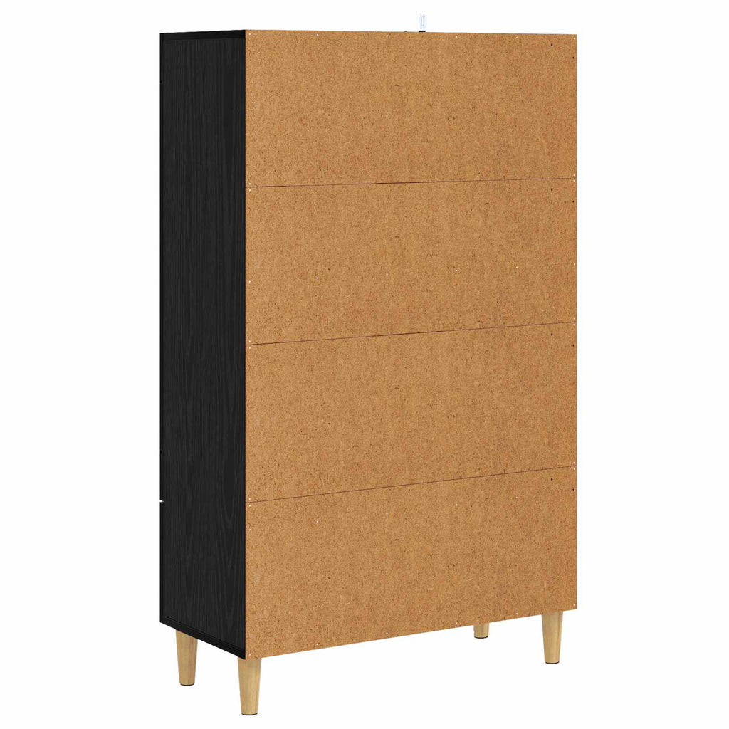 vidaXL Highboard Czarny dąb 70 x 31 x 115 cm Drewno inżynieryjne