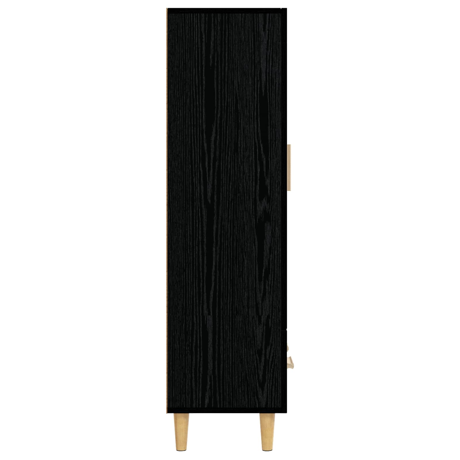vidaXL Highboard Czarny dąb 70 x 31 x 115 cm Drewno inżynieryjne