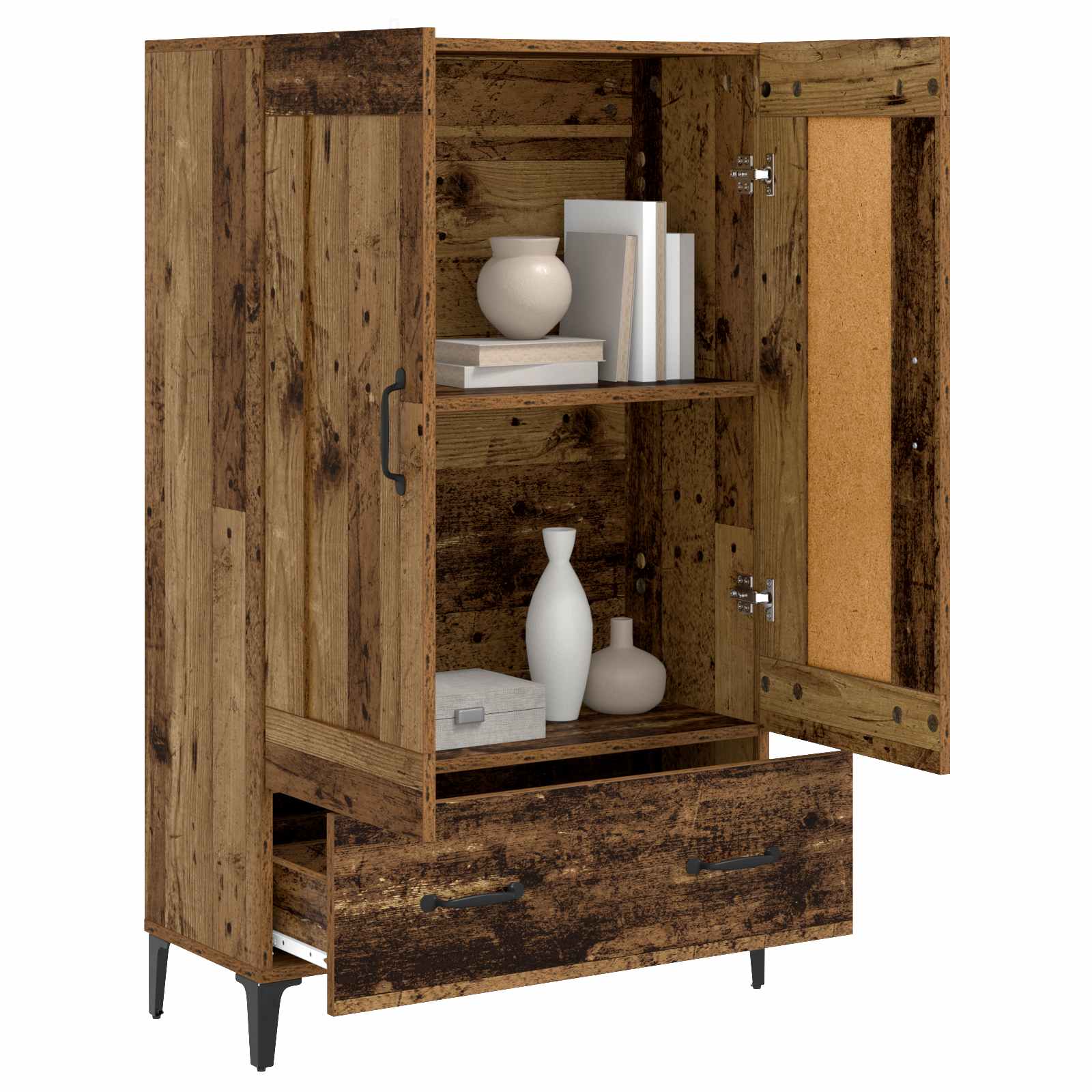 vidaXL Highboard Stare drewno 70 x 31 x 115 cm Drewno inżynieryjne