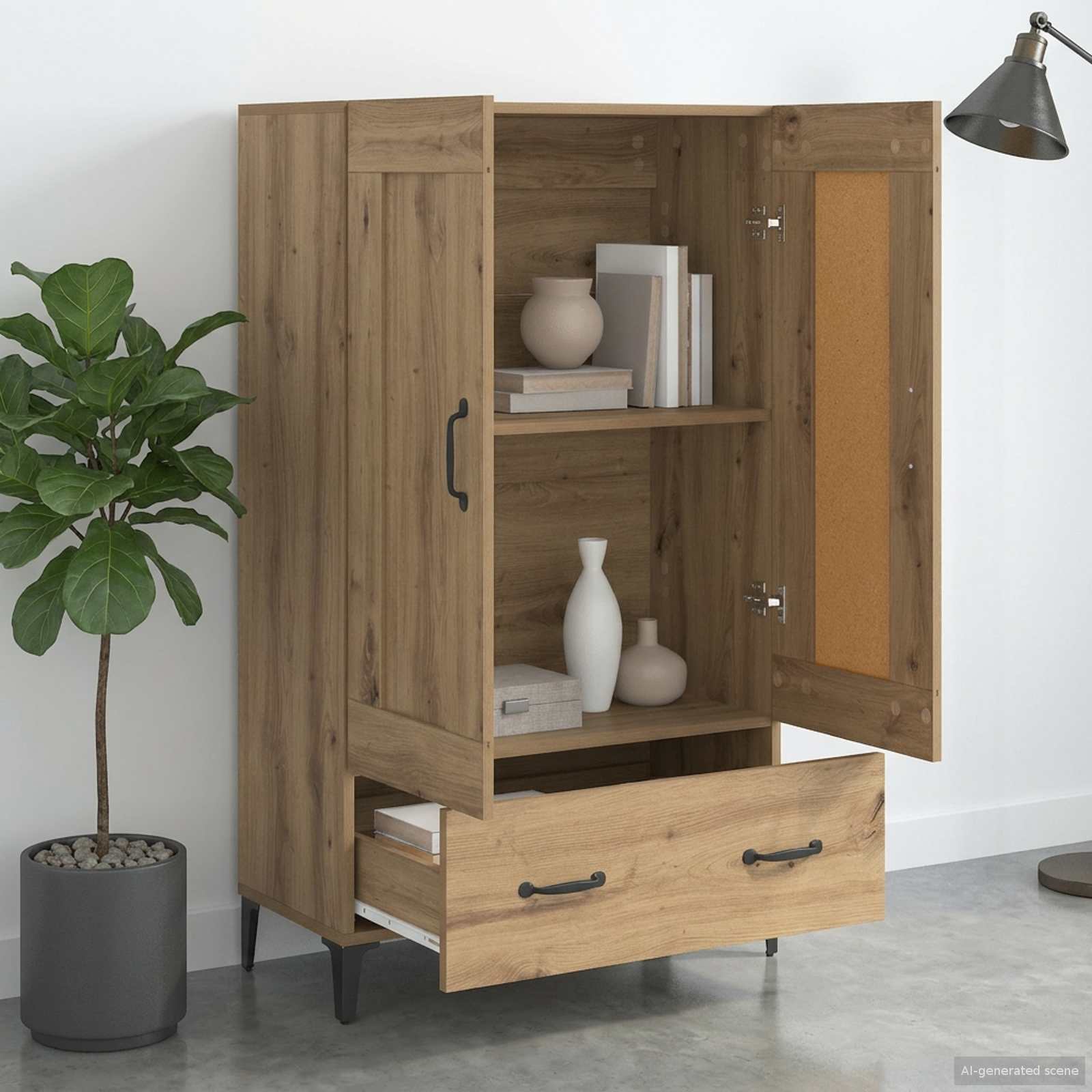vidaXL Highboard Dąb artisan 70 x 31 x 115 cm Drewno inżynieryjne