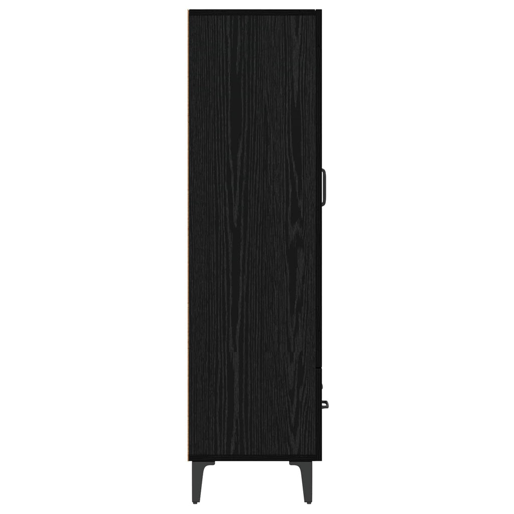vidaXL Highboard Czarny dąb 70 x 31 x 115 cm Drewno inżynieryjne