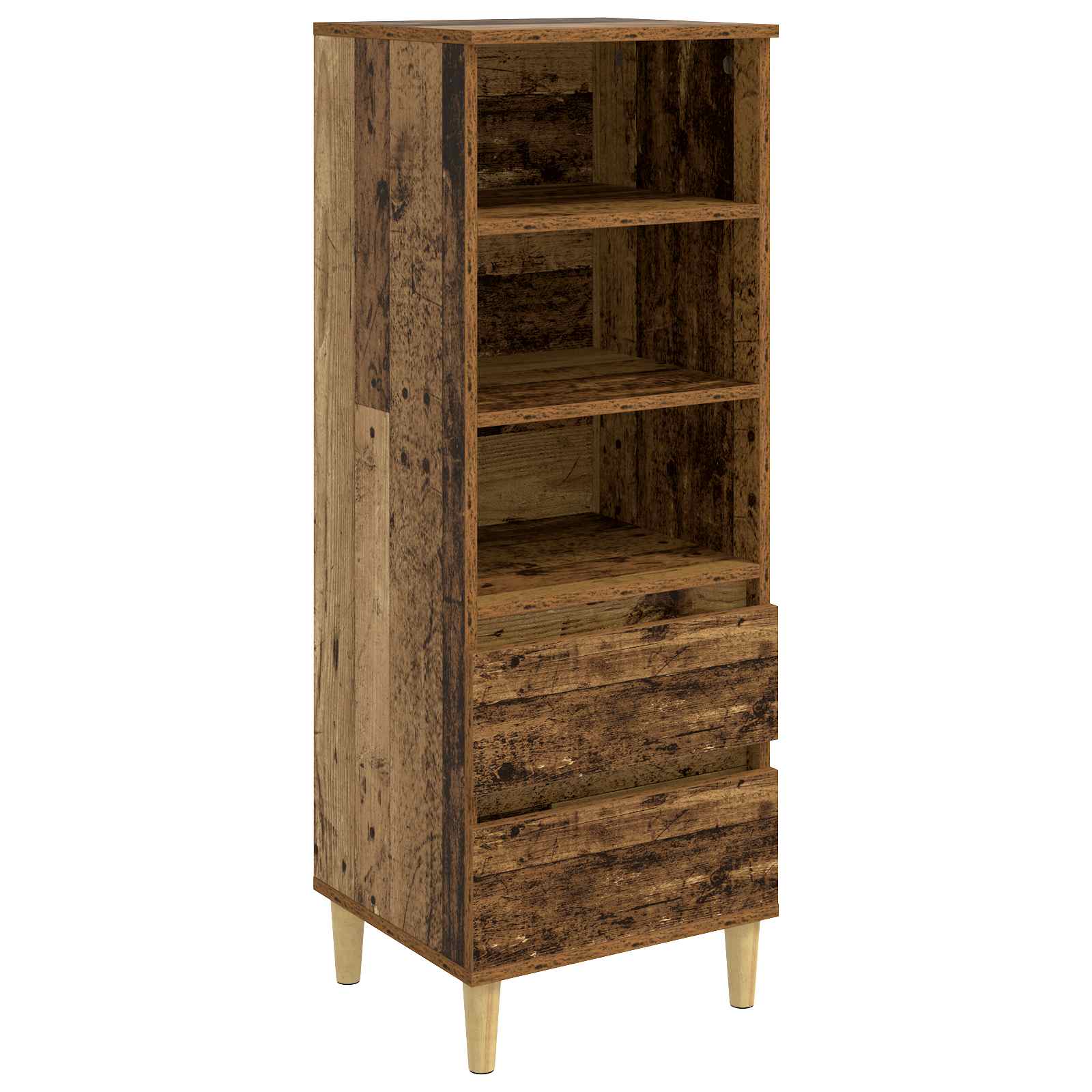 vidaXL Highboard Stare drewno 40 x 36 x 110 cm Drewno inżynieryjne
