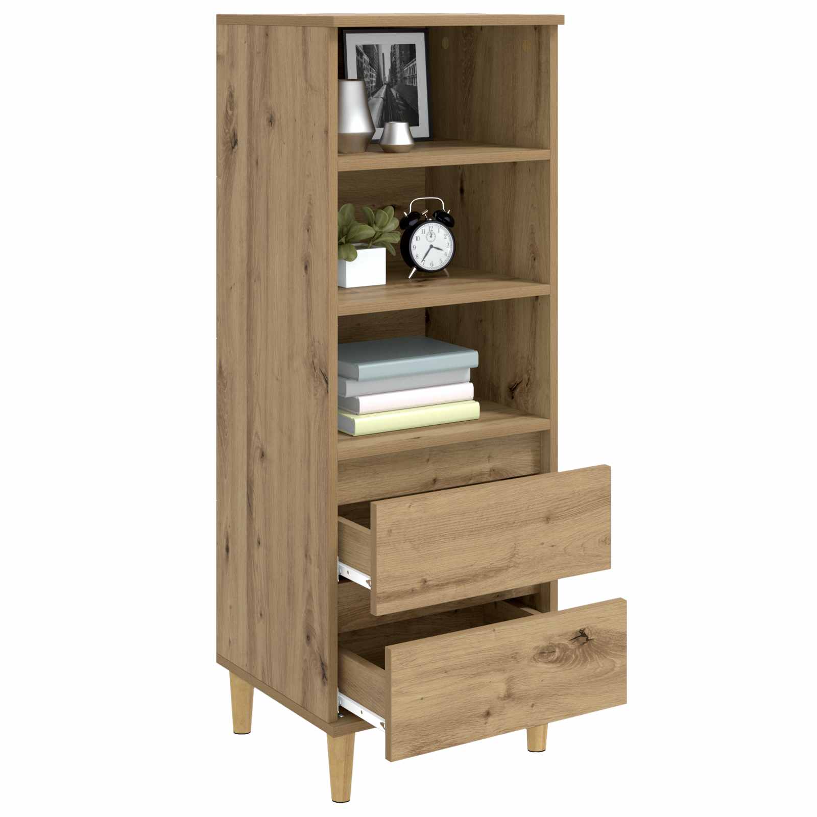 vidaXL Highboard Dąb artisan 40 x 36 x 110 cm Drewno inżynieryjne