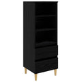 vidaXL Highboard Czarny dąb 40 x 36 x 110 cm Drewno inżynieryjne