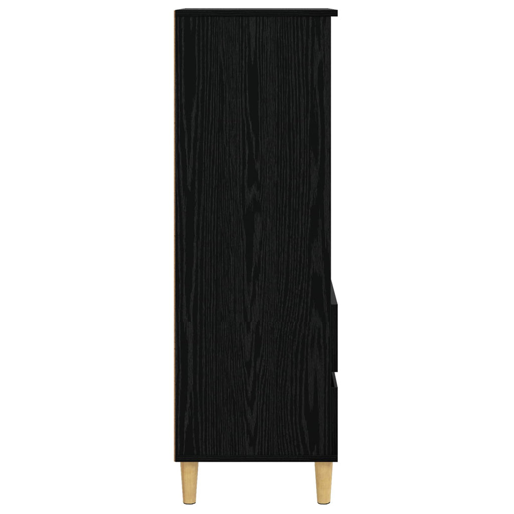 vidaXL Highboard Czarny dąb 40 x 36 x 110 cm Drewno inżynieryjne