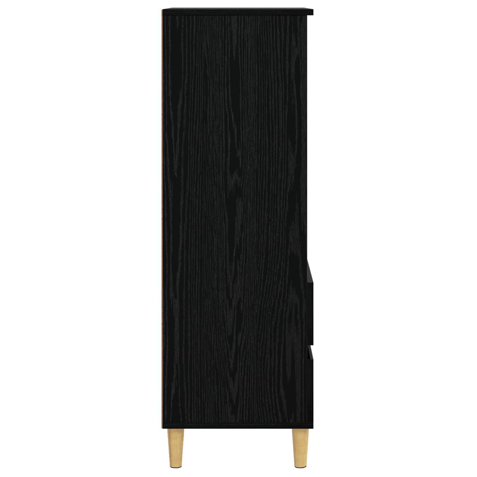 vidaXL Highboard Czarny dąb 40 x 36 x 110 cm Drewno inżynieryjne
