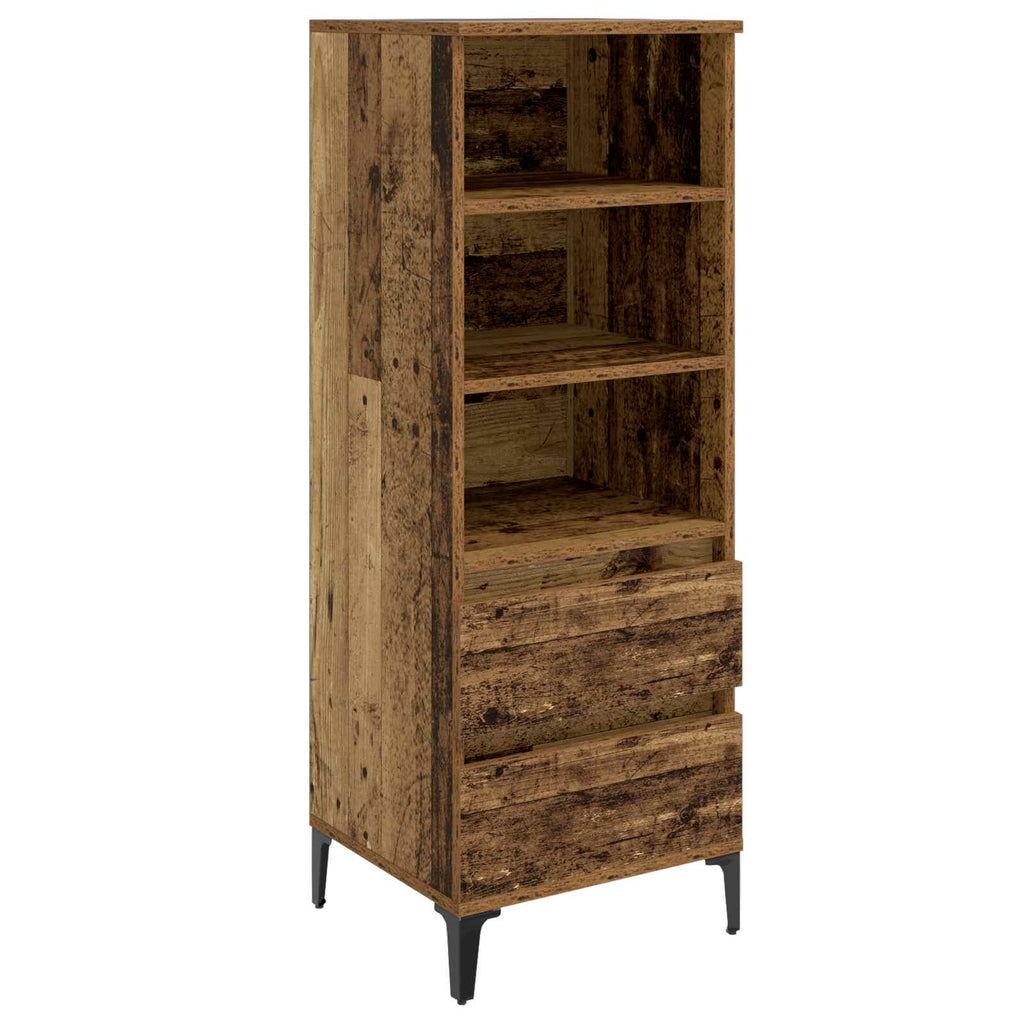 vidaXL Highboard Stare drewno 40 x 36 x 110 cm Drewno inżynieryjne