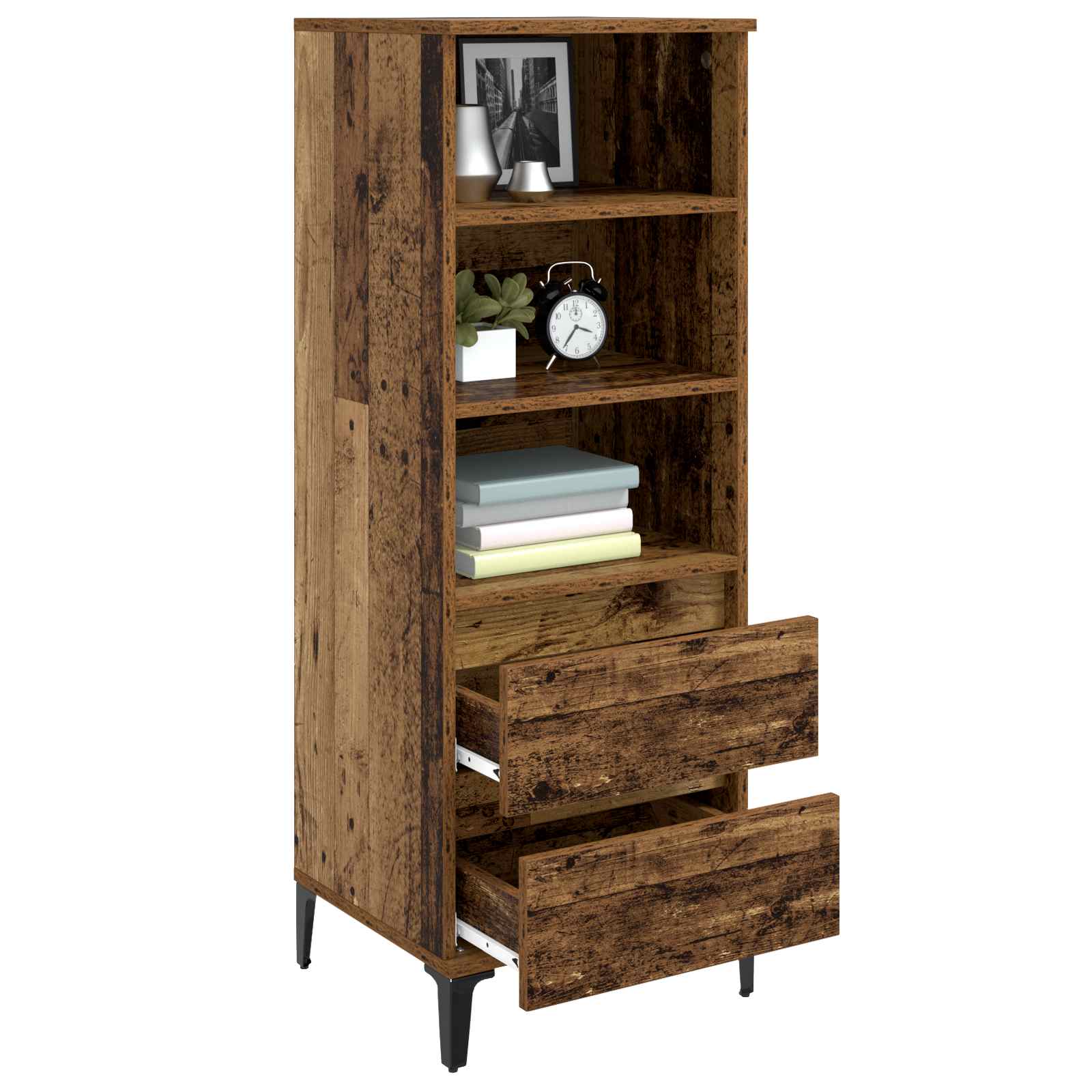 vidaXL Highboard Stare drewno 40 x 36 x 110 cm Drewno inżynieryjne