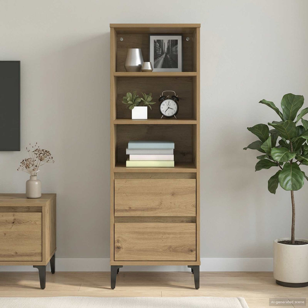 vidaXL Highboard Dąb artisan 40 x 36 x 110 cm Drewno inżynieryjne