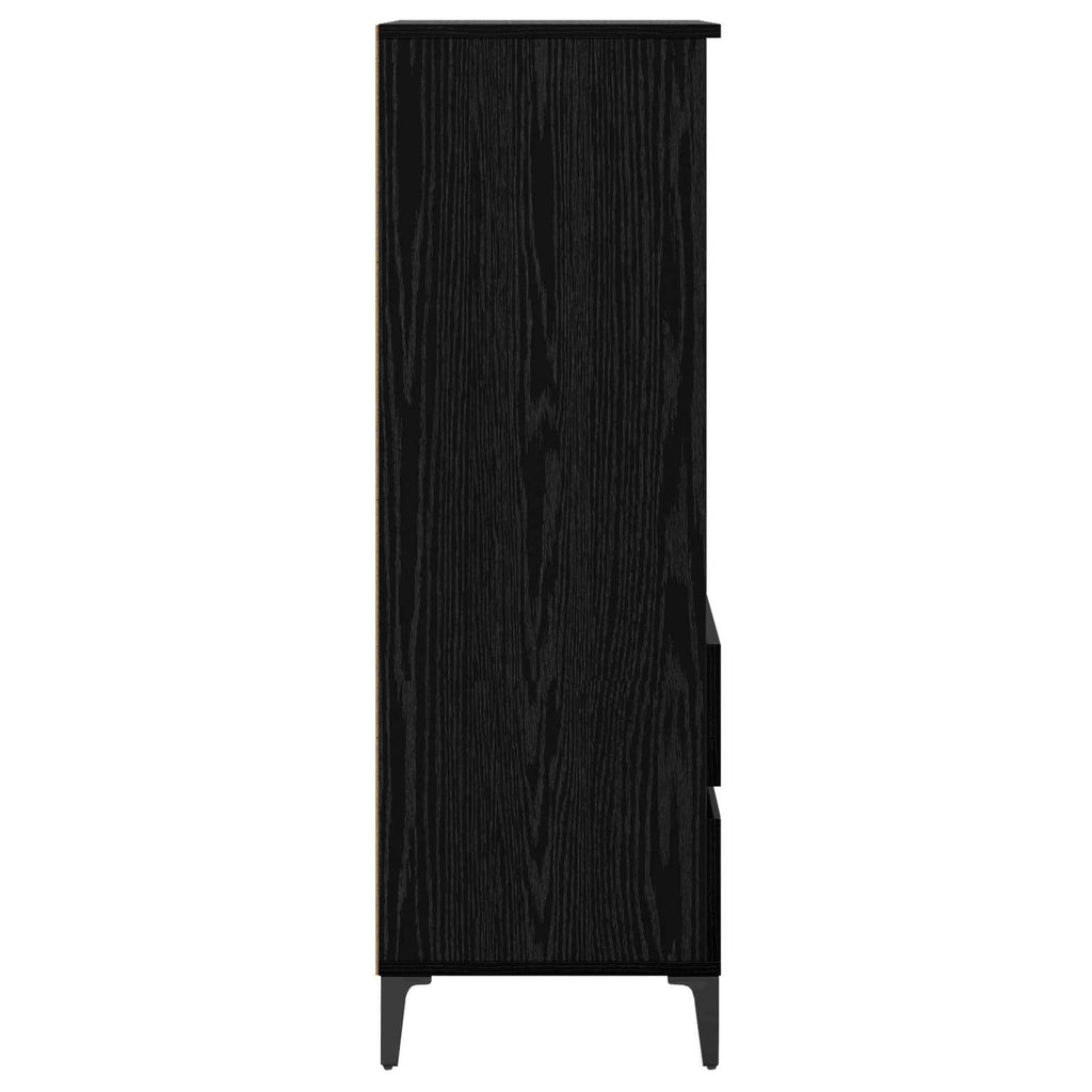 vidaXL Highboard Czarny dąb 40 x 36 x 110 cm Drewno inżynieryjne