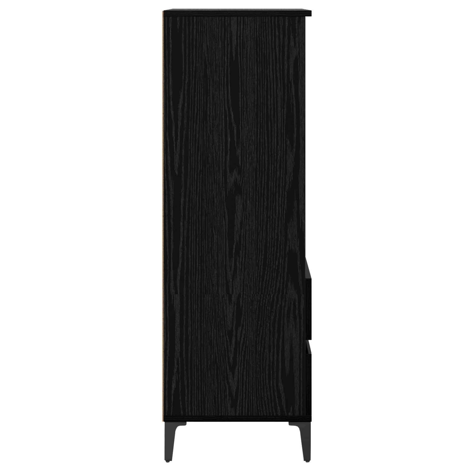 vidaXL Highboard Czarny dąb 40 x 36 x 110 cm Drewno inżynieryjne