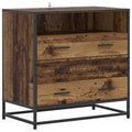 vidaXL Szafka z Szufladami 3-Szuflada stare drewno 70 x 41 x 70 cm