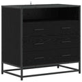 vidaXL Szafka z Szufladami 3-Szuflada Czarny dąb 70 x 41 x 70 cm