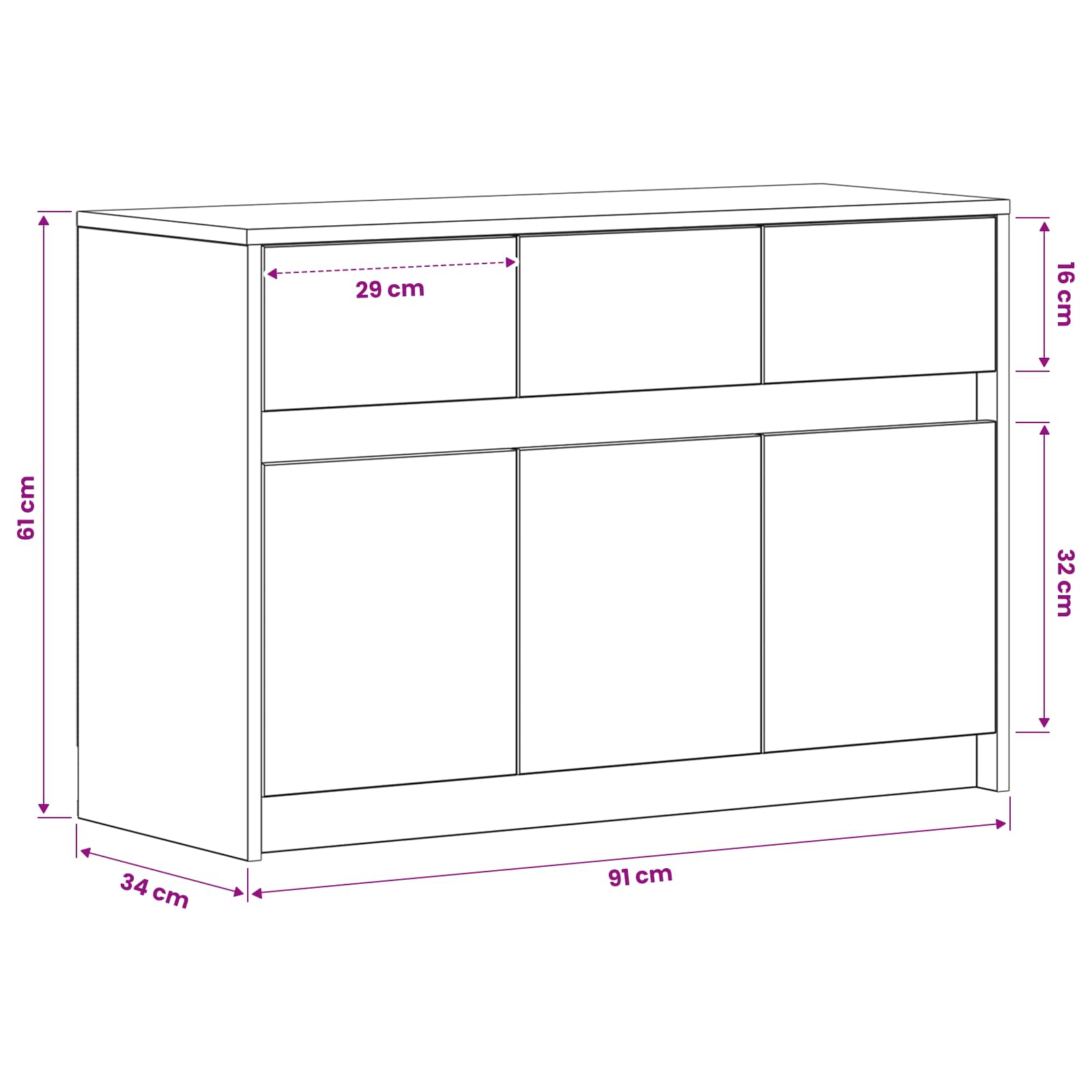 vidaXL Szafka pod telewizor 91 x 34 x 61 cm Stare drewno