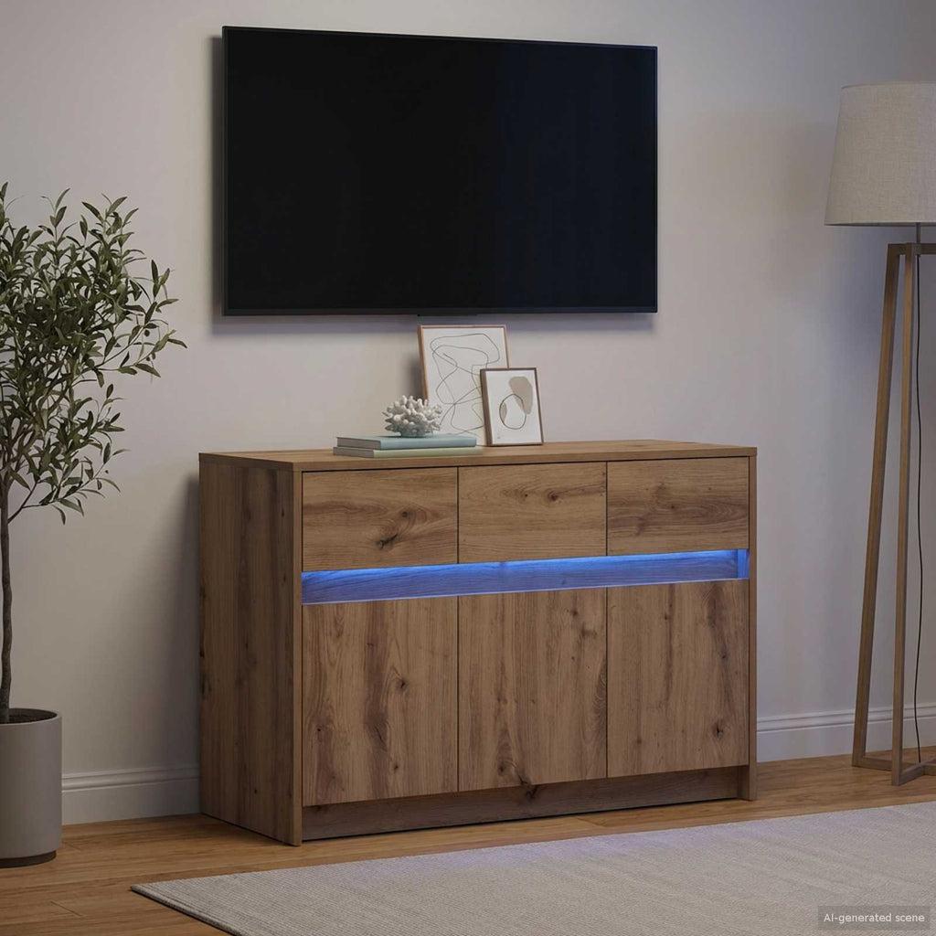 vidaXL Szafka pod telewizor 91 x 34 x 61 cm Dąb artisan