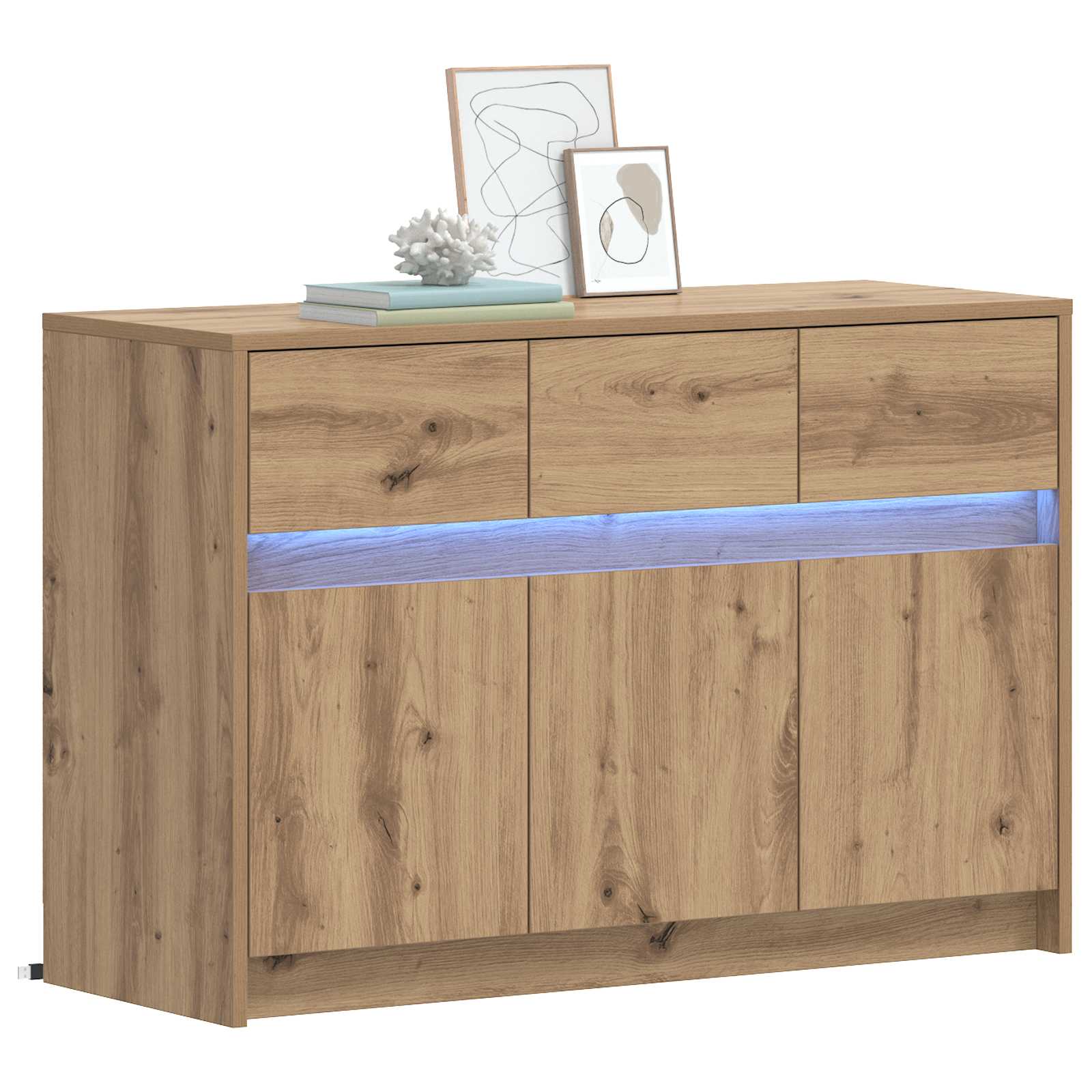vidaXL Szafka pod telewizor 91 x 34 x 61 cm Dąb artisan