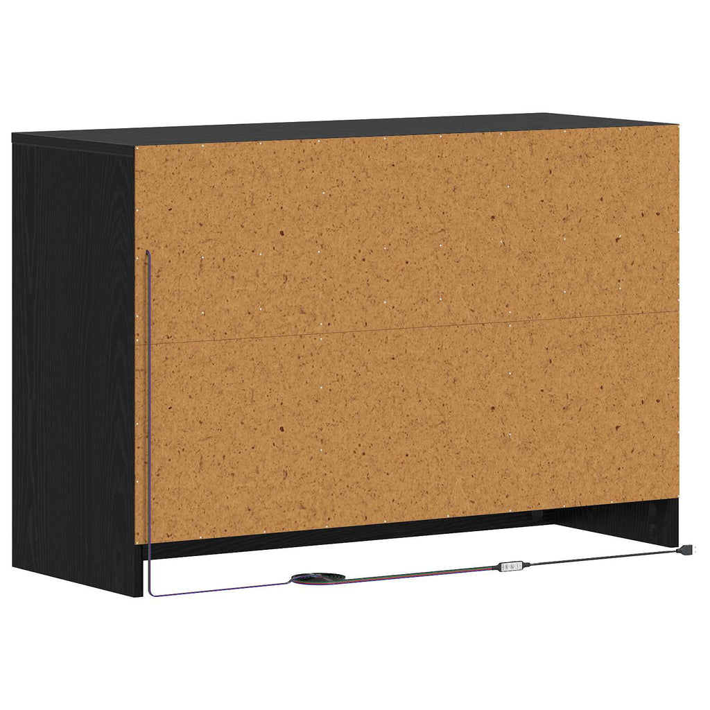 vidaXL Szafka pod telewizor 91 x 34 x 61 cm Czarny dąb