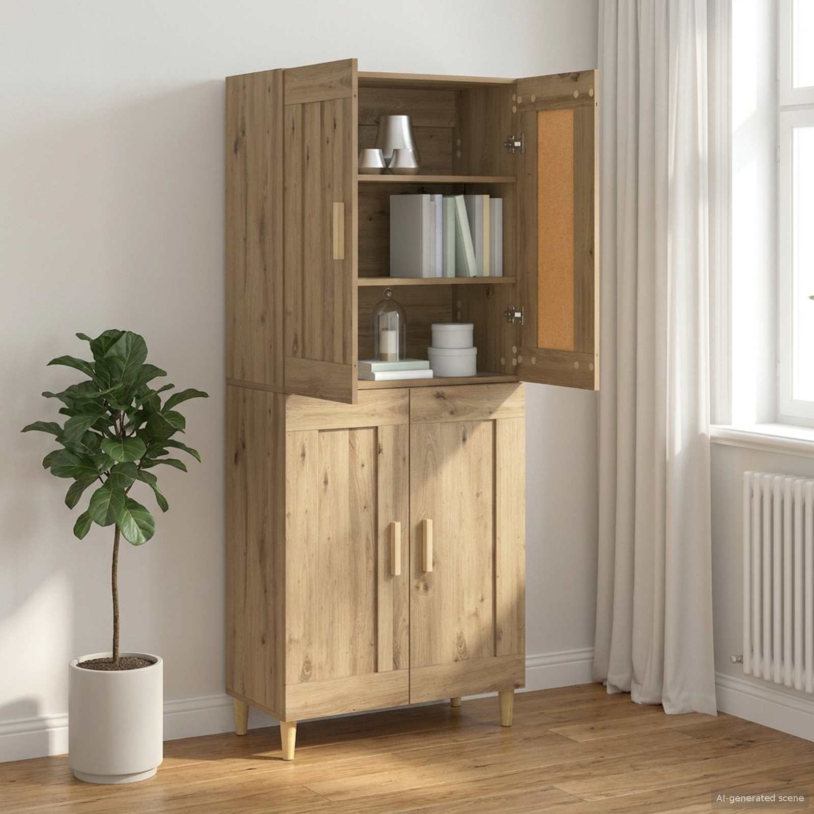 vidaXL Bufet Dąb artisan 69,5 x 34 x 90 cm Drewno inżynieryjne