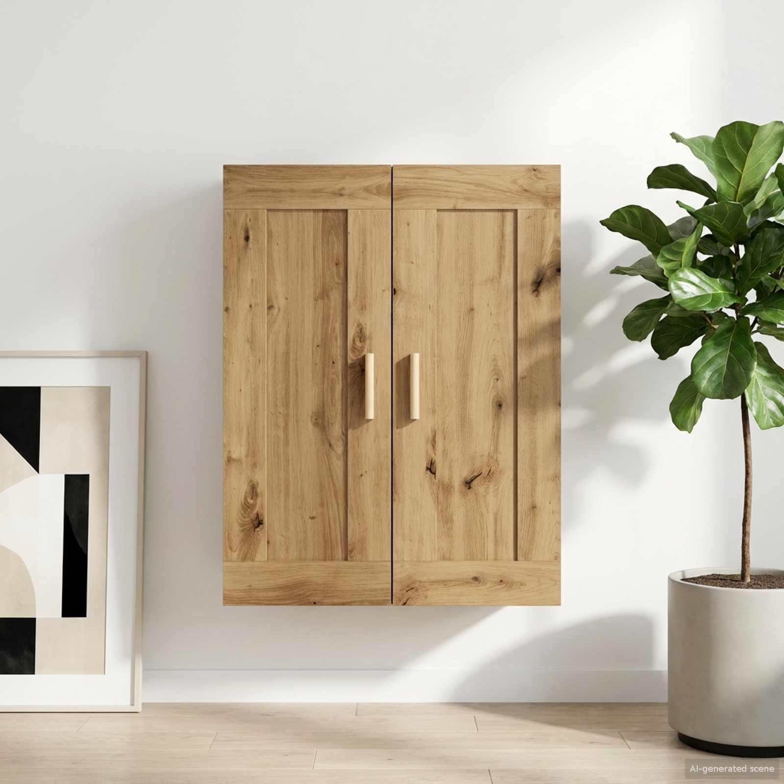 vidaXL Szafka ścienna Do montażu na ścianie Dąb artisan