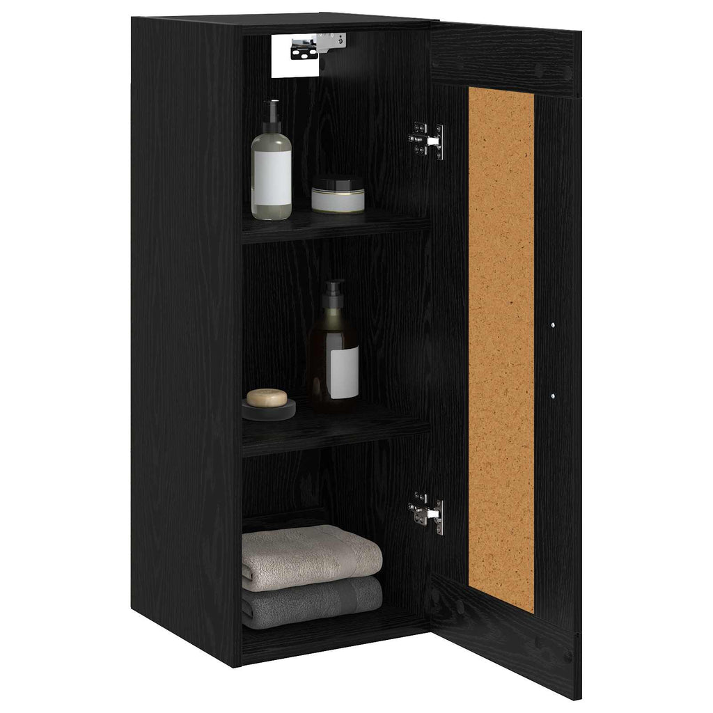 vidaXL Szafka ścienna Czarny dąb 34,5 x 34 x 90 cm Drewno inżynieryjne