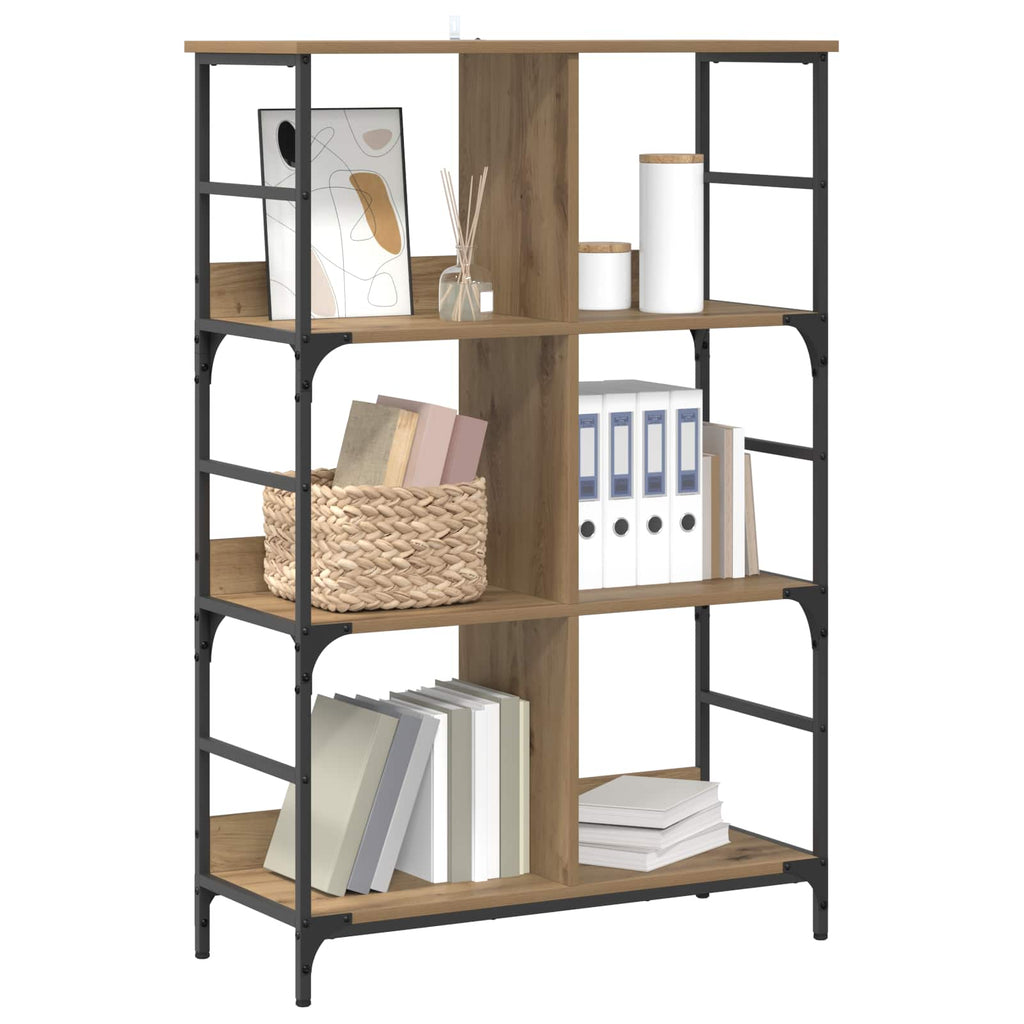 vidaXL Półka na książki 4 poziomy 78,5 x 33 x 117,5 cm metal PB