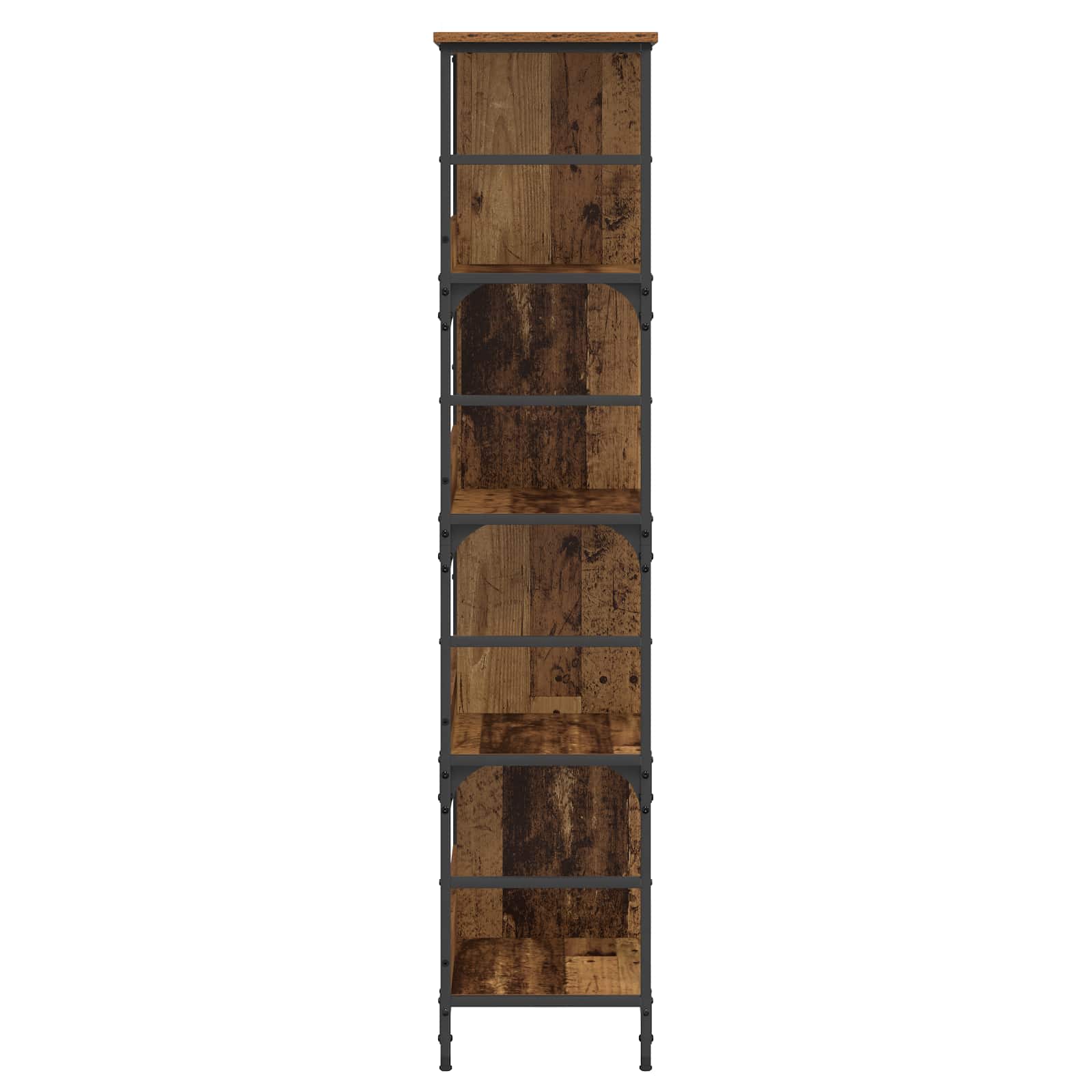 vidaXL Półka na książki stare drewno 78,5 x 33 x 153 cm metal PB