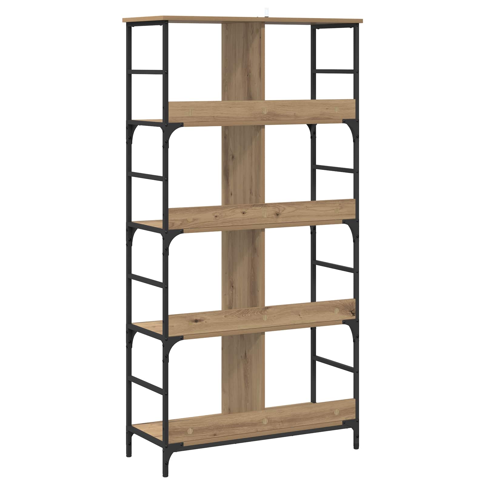 vidaXL Półka na książki 4 poziomy 78,5 x 33 x 153 cm metal PB