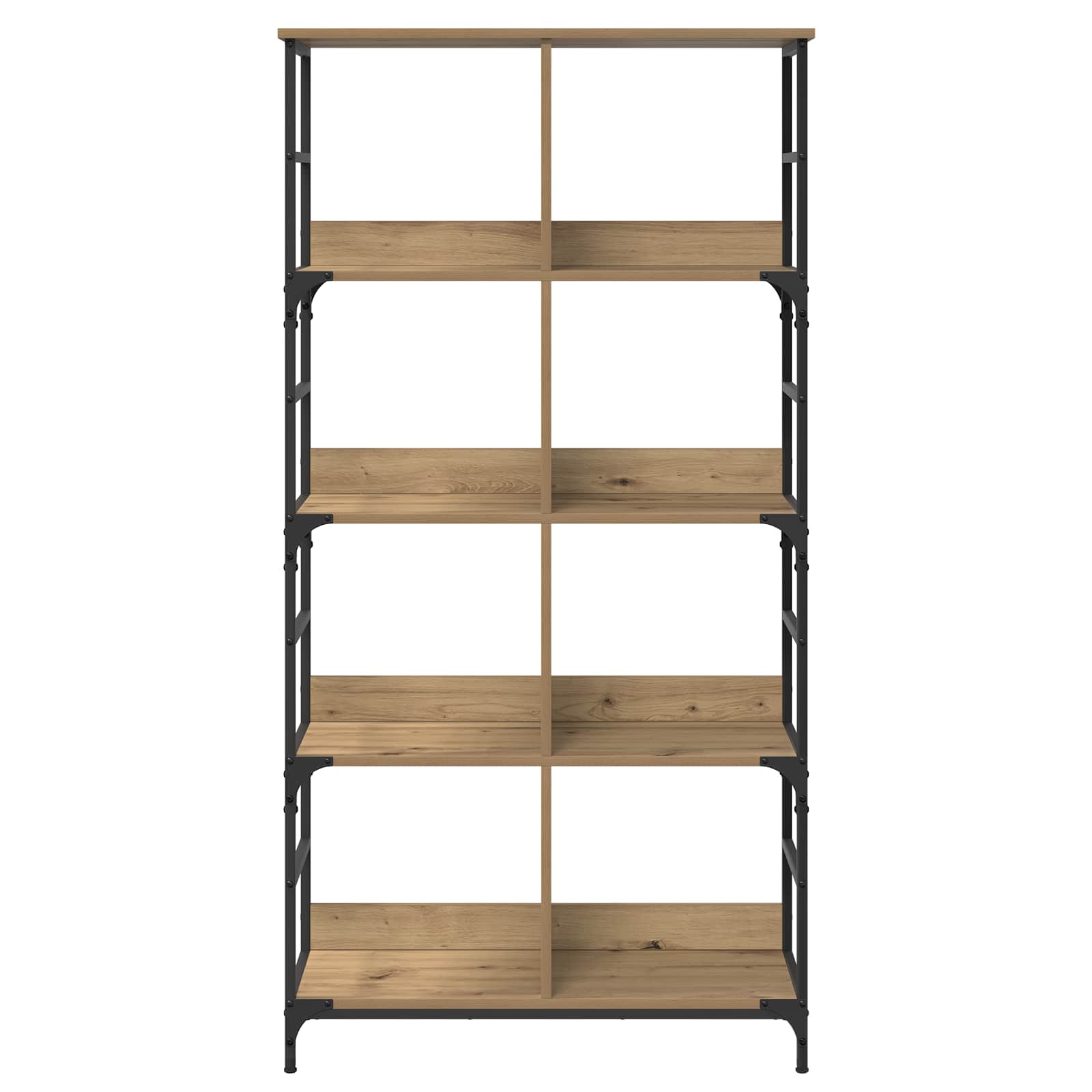 vidaXL Półka na książki 4 poziomy 78,5 x 33 x 153 cm metal PB
