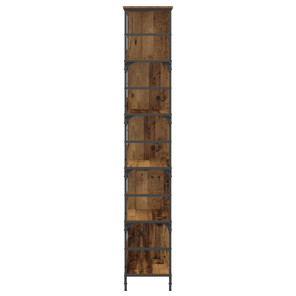 vidaXL Półka na książki stare drewno 78,5 x 33 x 188,5 cm metal PB