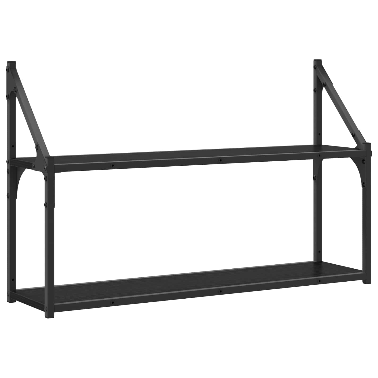 vidaXL Półka ścienna Do montażu na ścianie Czarny dąb 80 x 21 x 51 cm