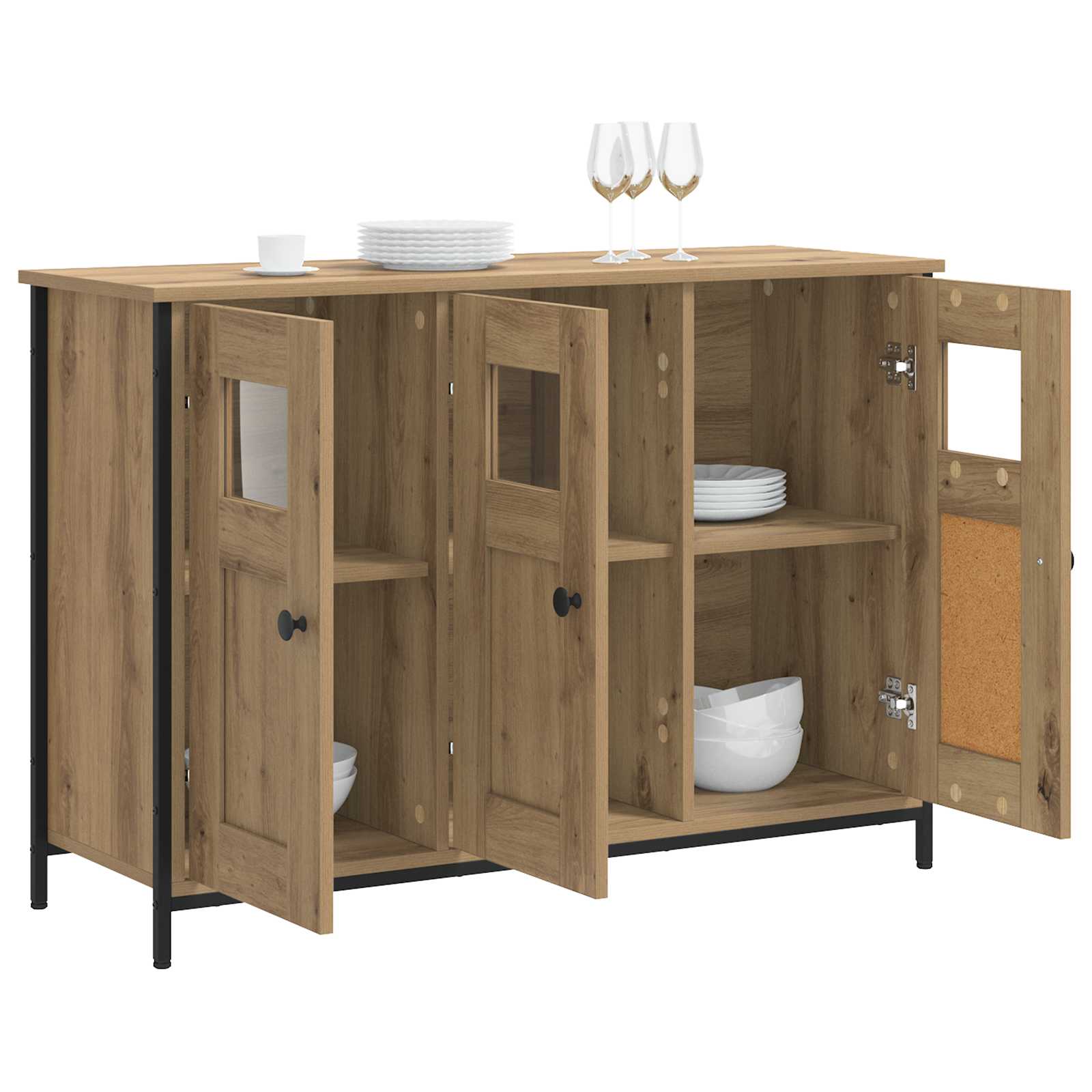 vidaXL Bufet Dąb artisan 100 x 35 x 70 cm Drewno inżynieryjne