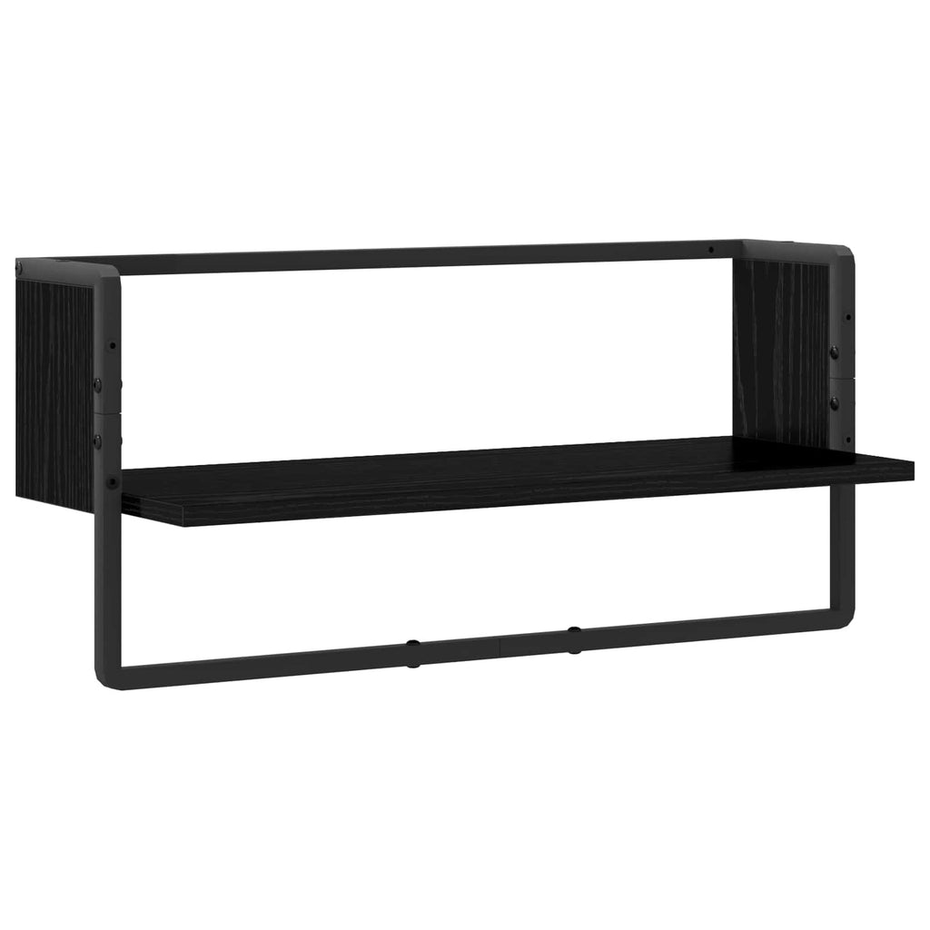 vidaXL Półka ścienna Do montażu na ścianie Czarny dąb 65 x 25 x 30 cm