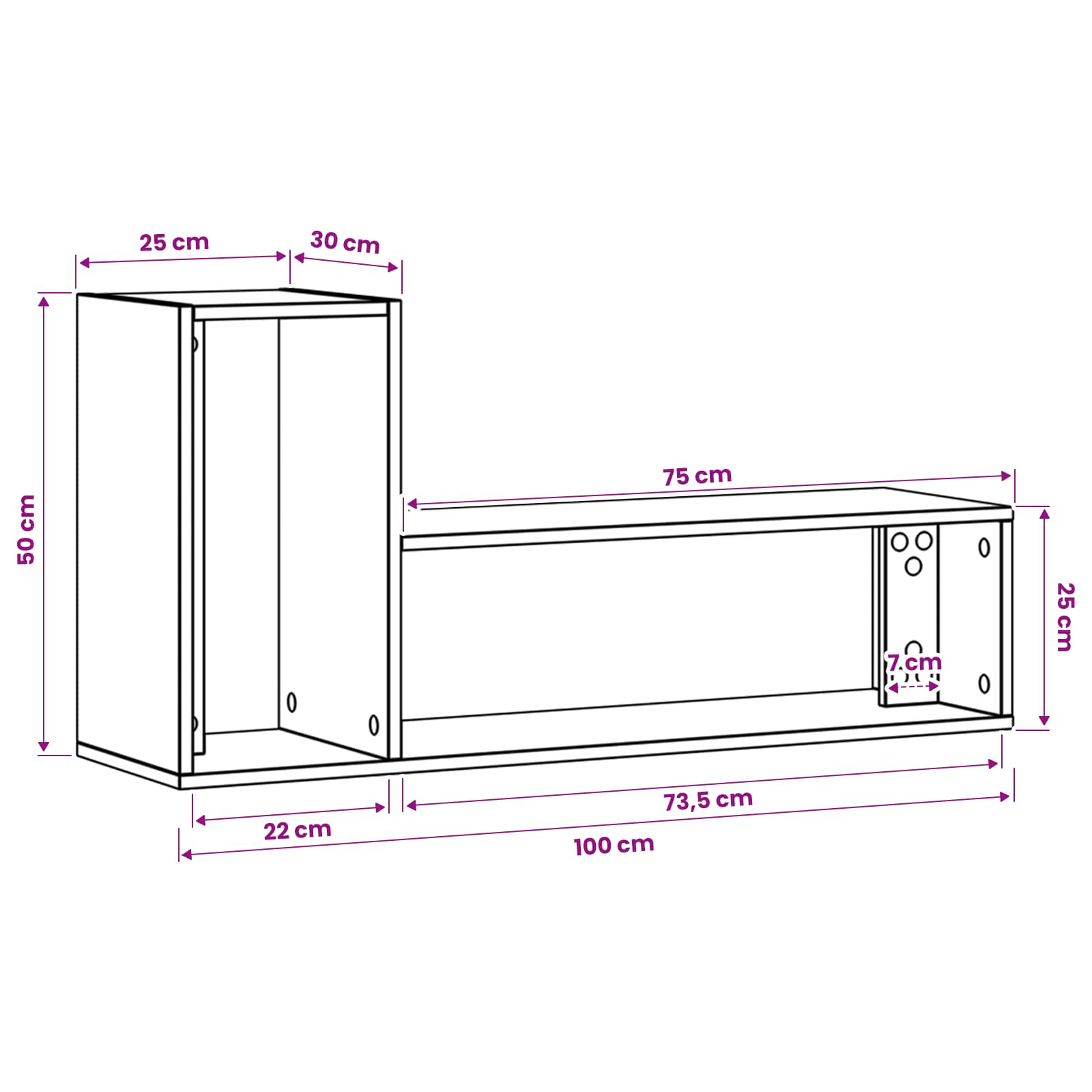 vidaXL Szafka pod telewizor 100 x 30 x 50 cm Czarny dąb