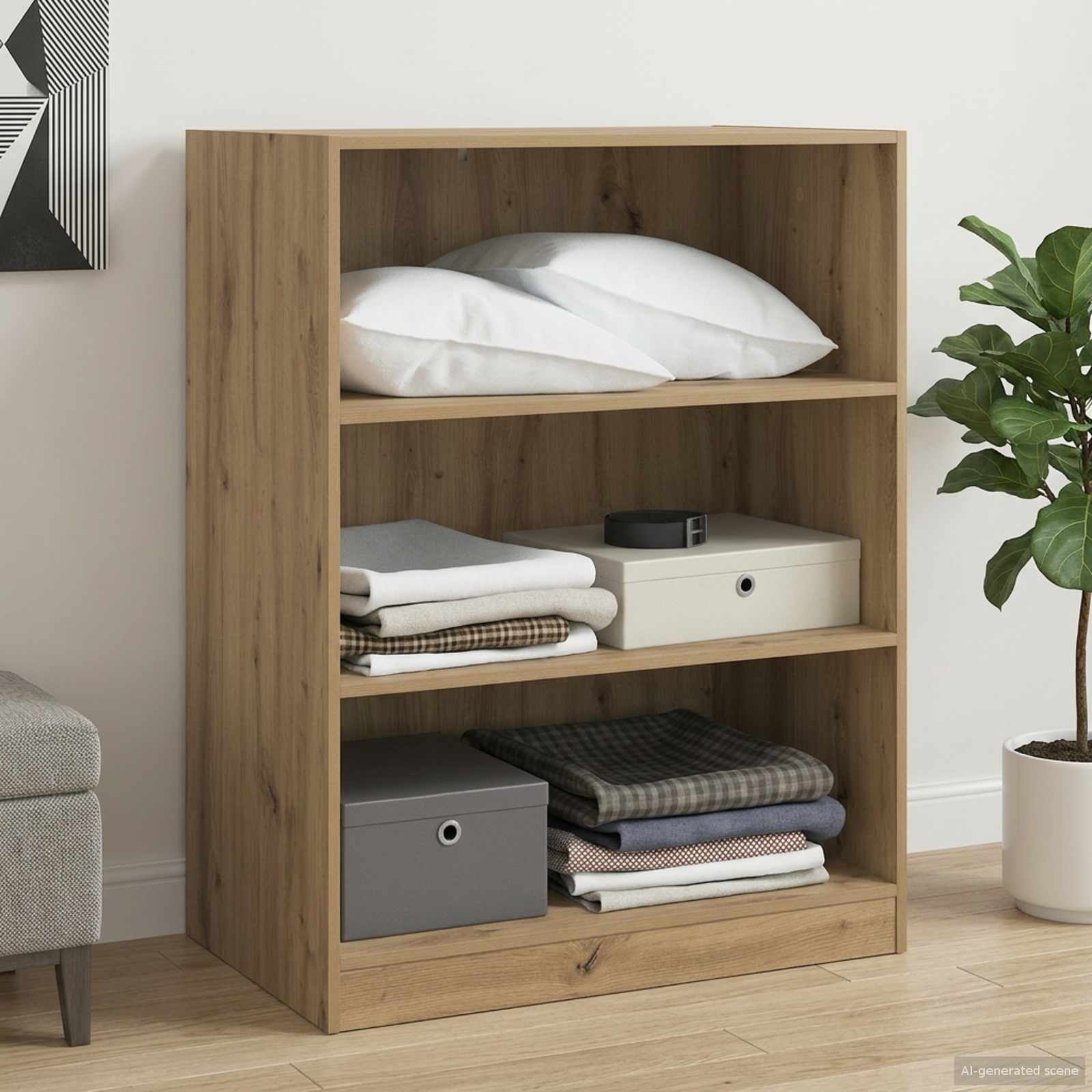 vidaXL Garderoba Dąb artisan 77 x 48 x 102 cm PB