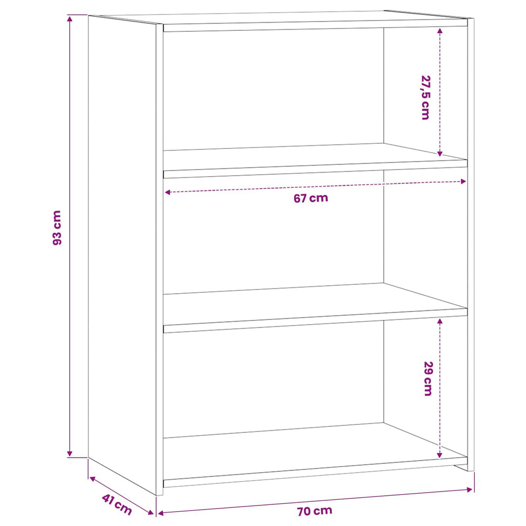 vidaXL Bufet Stare drewno 70 x 41 x 93 cm Drewno inżynieryjne