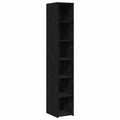vidaXL Highboard Czarny dąb 30 x 41 x 185 cm Drewno inżynieryjne