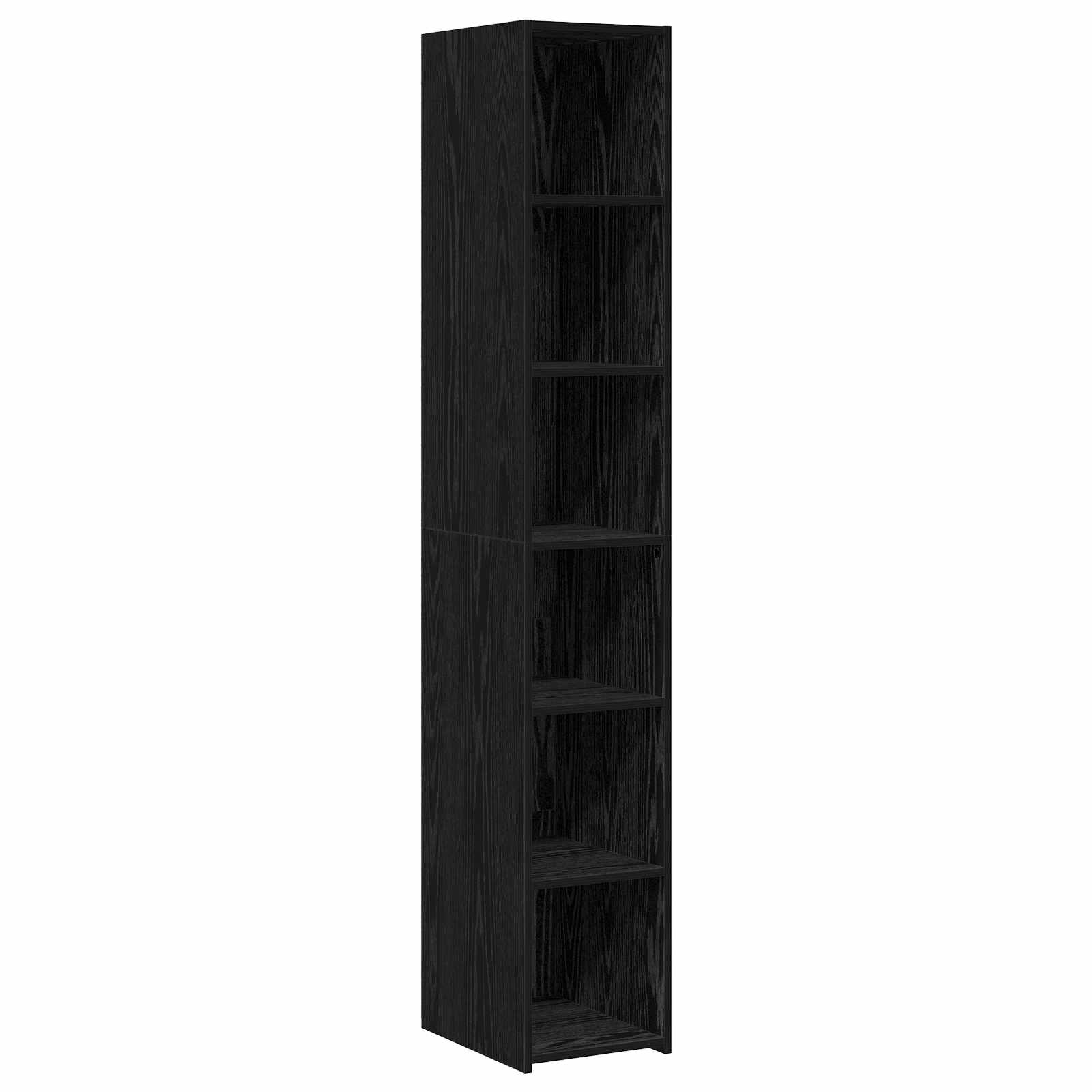 vidaXL Highboard Czarny dąb 30 x 41 x 185 cm Drewno inżynieryjne